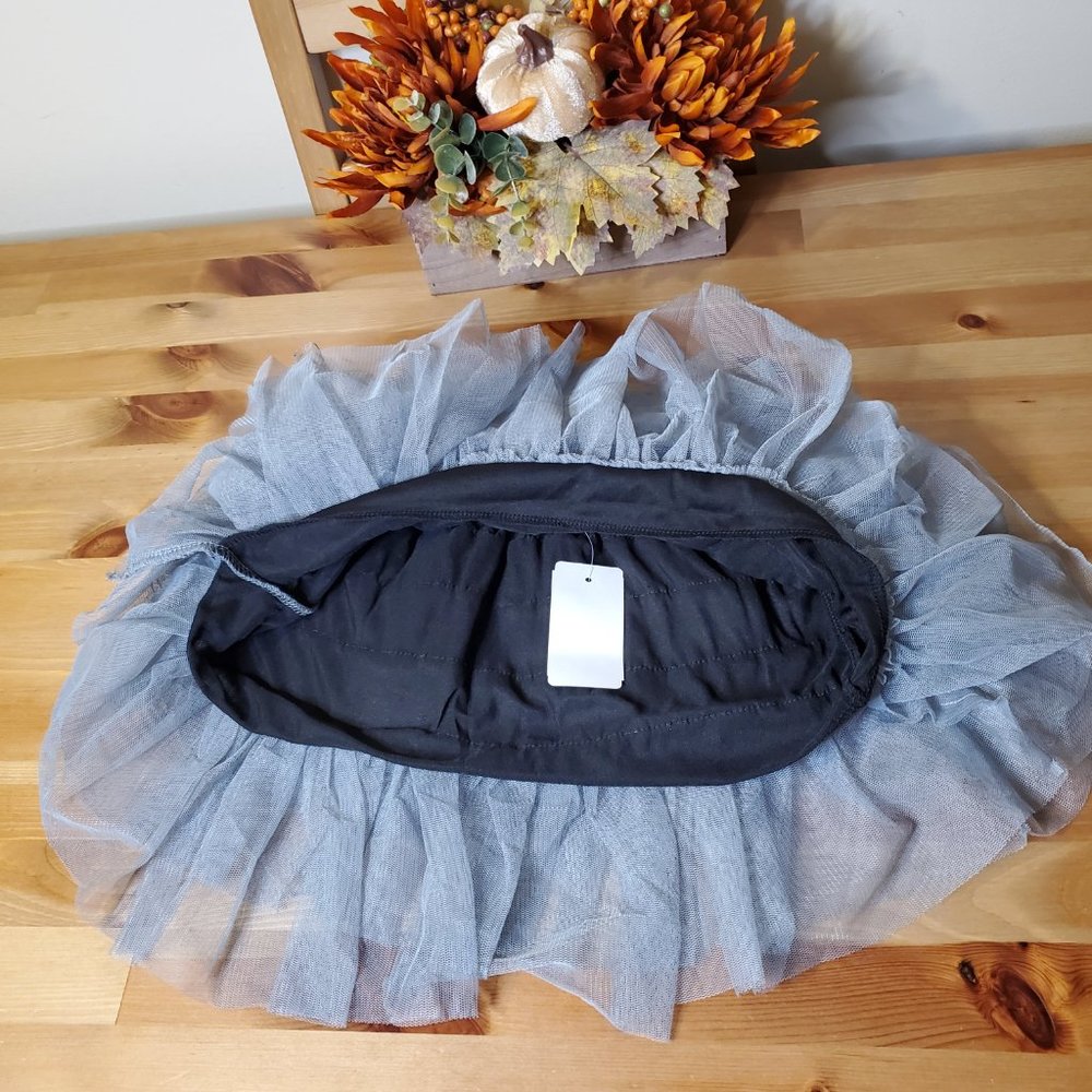 She's cool girls - Lace Layered Skirt Gray Size 10 - Picture 2 of 6